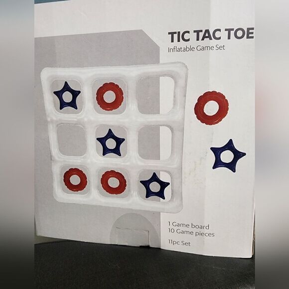 Giant Inflatable Star & Circle Tic-Tac-Toe Summer Outdoor Game Set - Picture 4 of 7